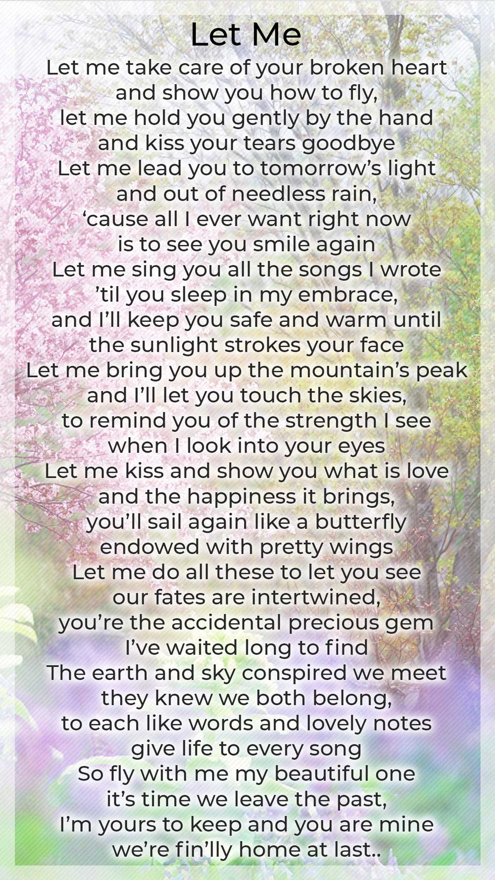 Let Me • a poem by Randy Batiquin